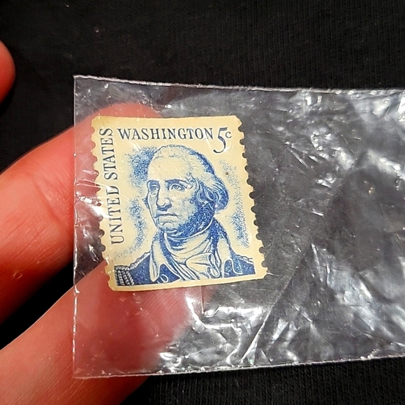 5 cent George Washington rare unused, original gum - Picture 1 of 4